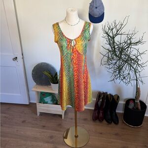 American Vintage Multicolor Scoop-Neck Mini Dress